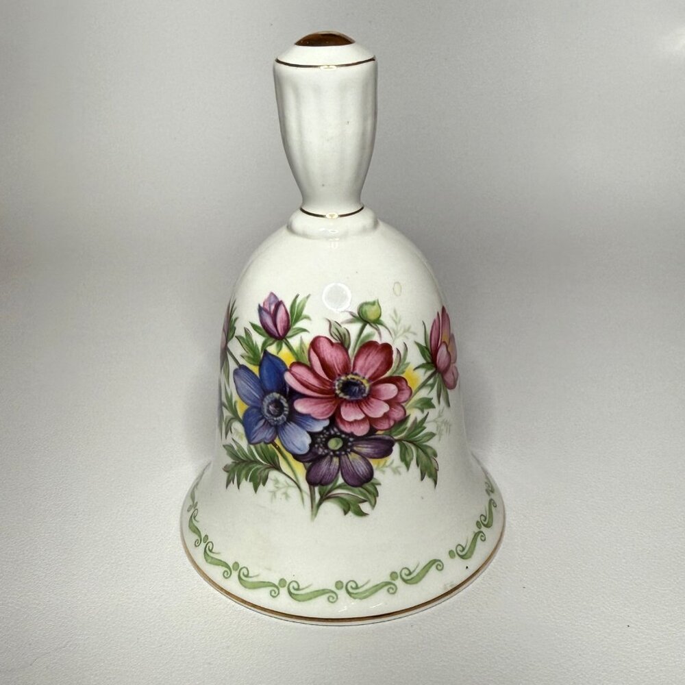 Queens Fine Bone China Rosina China Co. July Anemone Bell Collectible